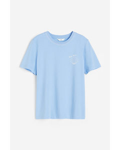 T-Shirt aus Baumwolle Hellblau/Amore