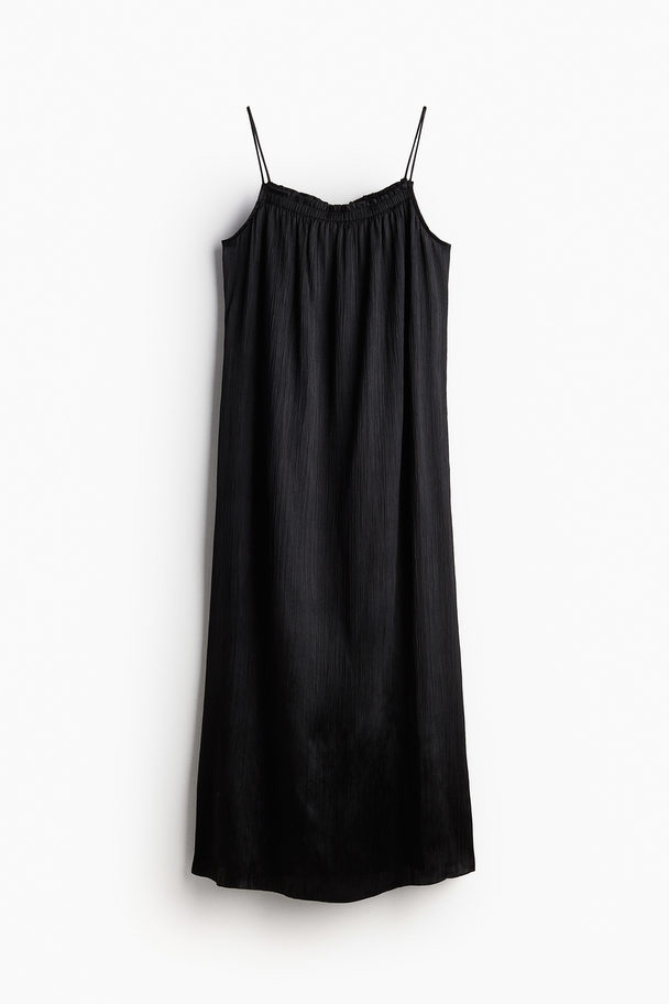H&M Slip In-kjole I Satin Sort