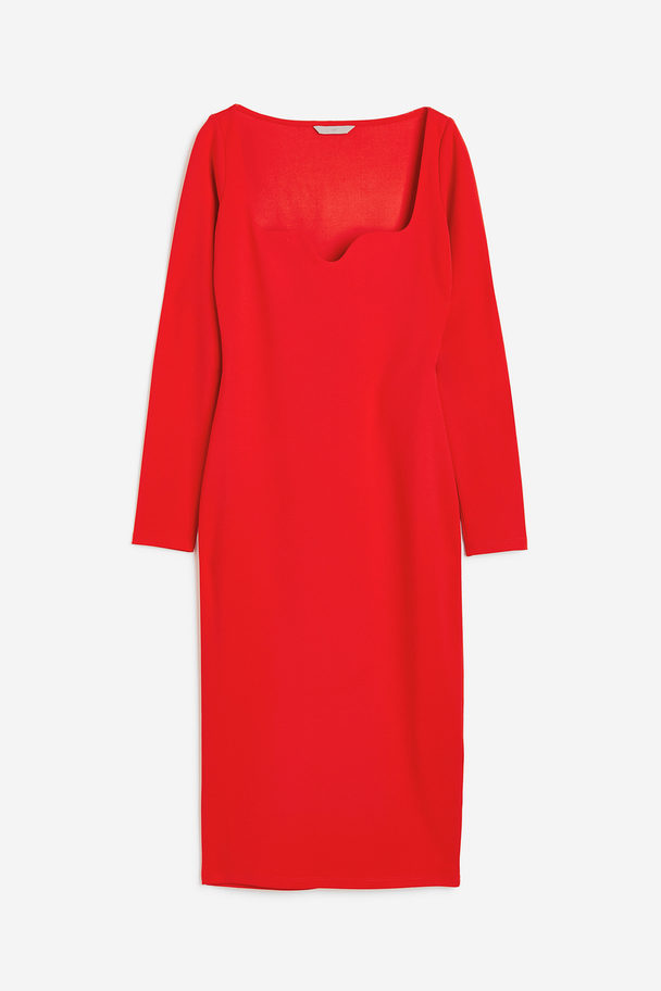 H&M Bodycon-klänning Röd
