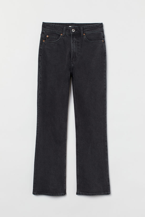 H&M Flared High Ankle Jeans Dark Denim Grey