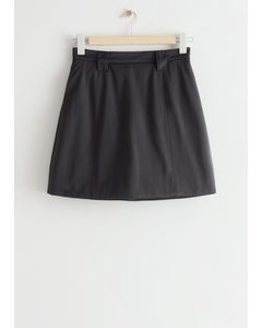 Padded Mini Skirt Black