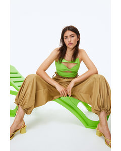 Cut-out Top Lime Green