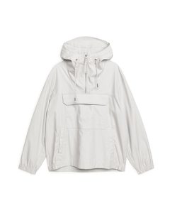 Hooded Pop-over Jacket Light Grey