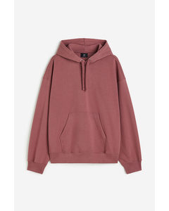 Oversized Fit Cotton Hoodie Old Pink