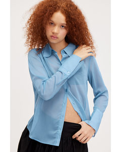 Leightweight Fitted Shirt Dusty Light Blue