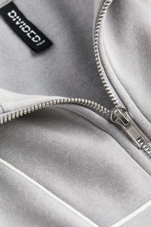 H&M Oversized Zip-top Sweatshirt Grey