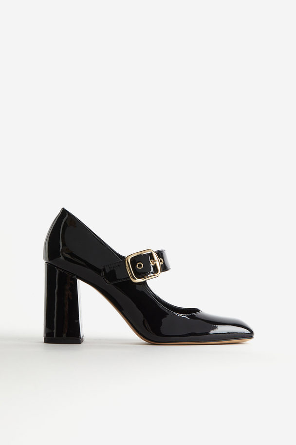 H&M Block-heeled Mary Janes Black