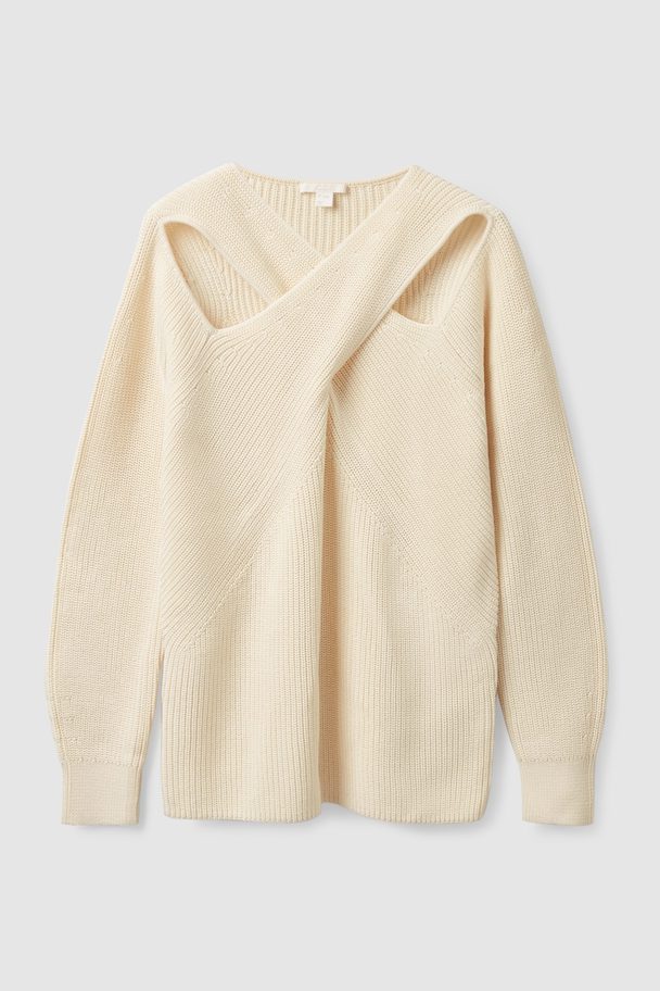 COS Cut-out Jumper Off-white