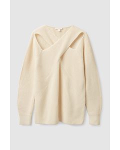 Cut-out Jumper Off-white