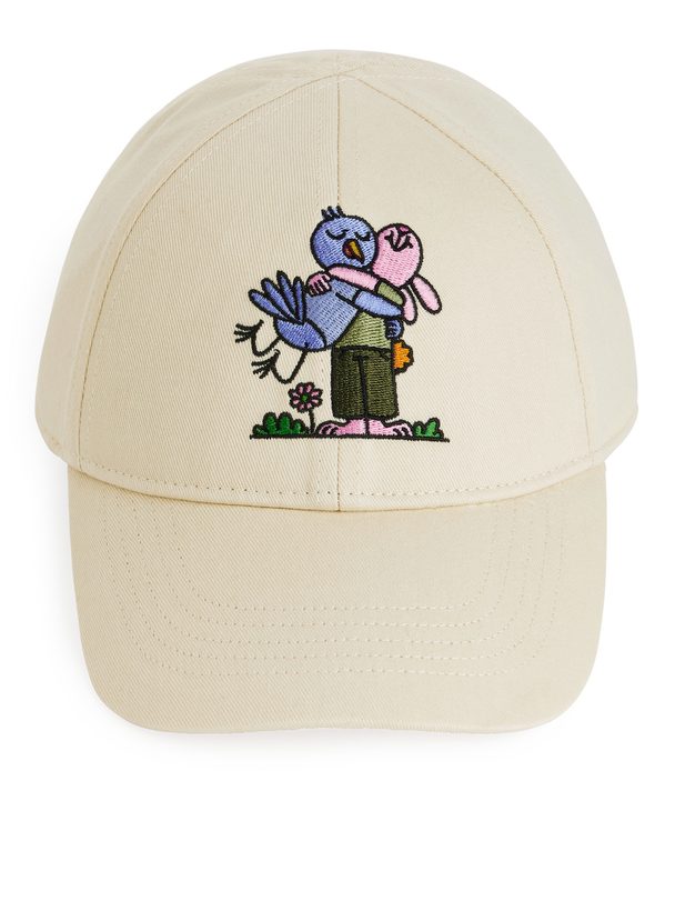ARKET Artist Edition Embroidered Twill Cap Off-white