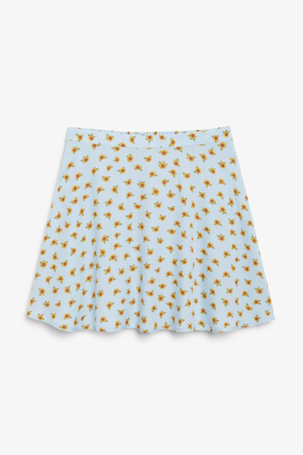 Monki Flowy Mini Skirt Sunflower Print