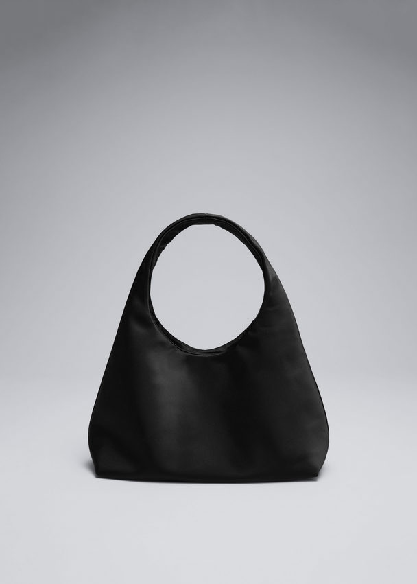 & Other Stories Mini Nylon Shoulder Bag Black