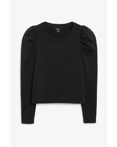 Puff Sleeve Sweater Black