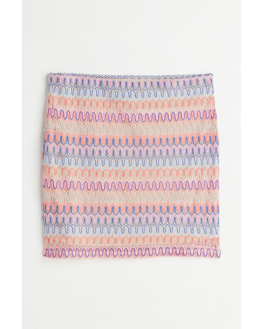 H&M Short Skirt Light Pink/patterned