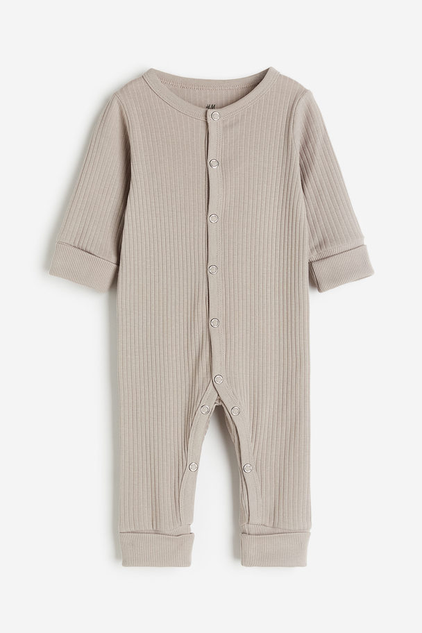 H&M Adjustable-fit Romper Suit Beige