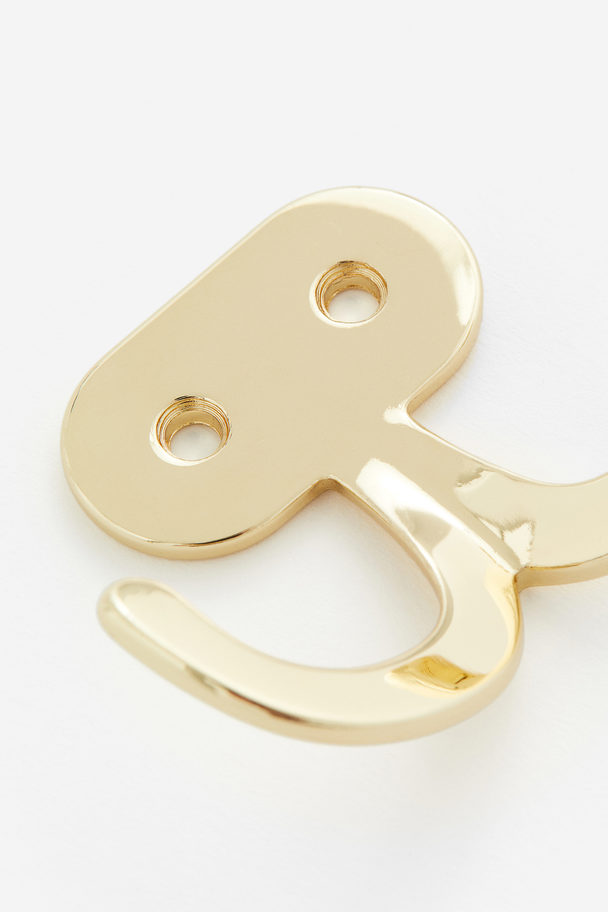 H&M HOME Metal Double Hook Gold-coloured