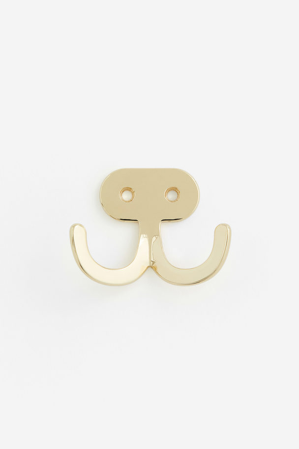 H&M HOME Metal Double Hook Gold-coloured