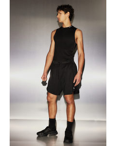 Drymove™ Stretch Sports Shorts With Zipped Pockets Black