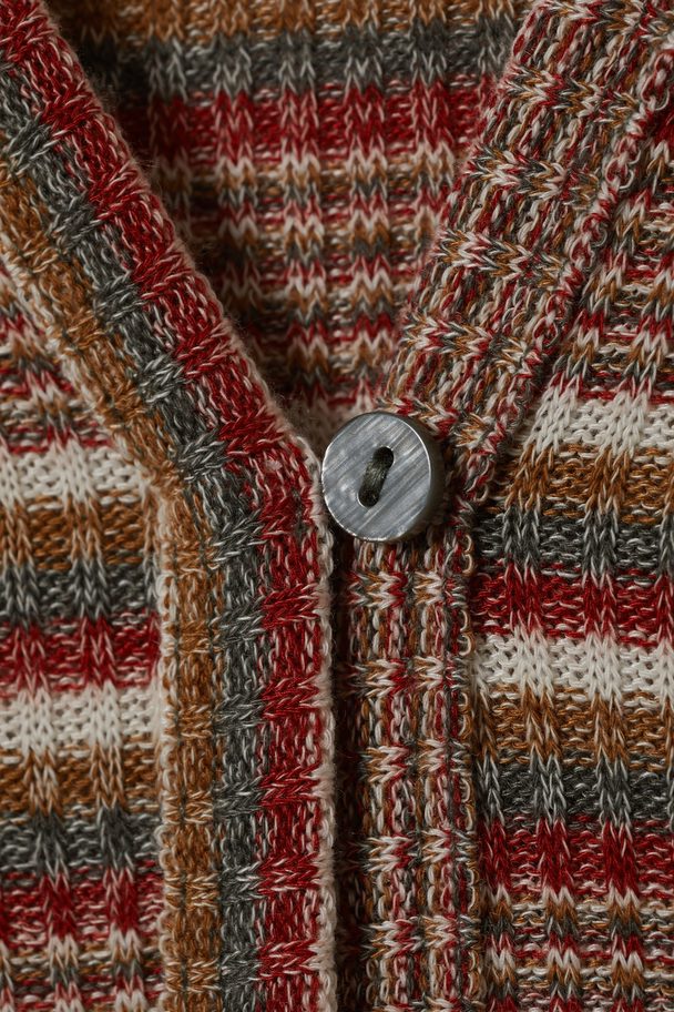 Weekday Anais Tettsittende Cardigan Khaki Stripe