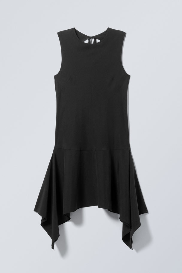 Weekday Open Back Mini Dress Black