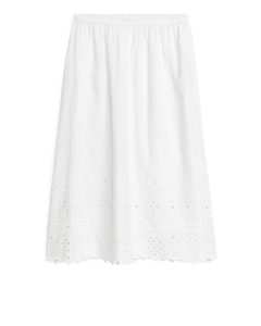 Embroidered Skirt White