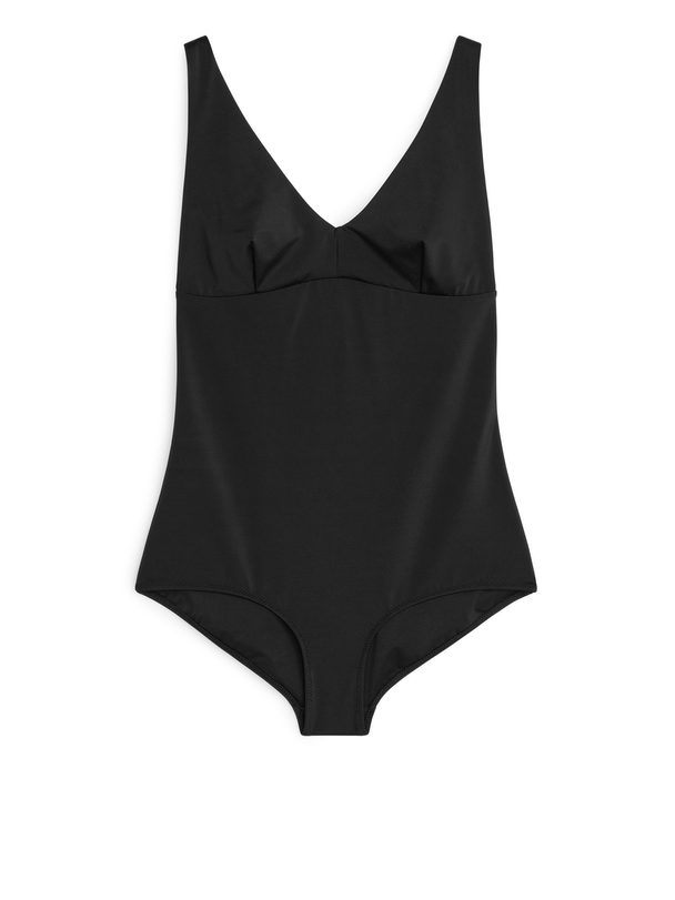 Arket V-neck Swimsuit Black