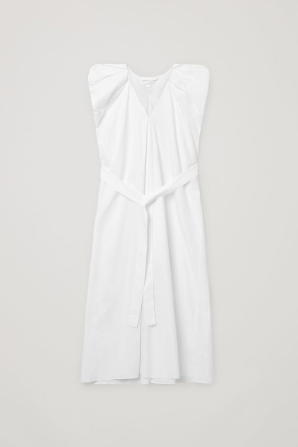COS Draped Dress White