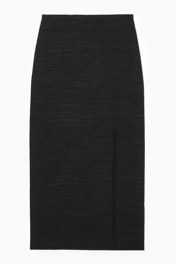 COS Sparkly Textured Pencil Skirt Black