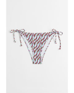 Tietanga-bikinibriefs Brun/mønstret