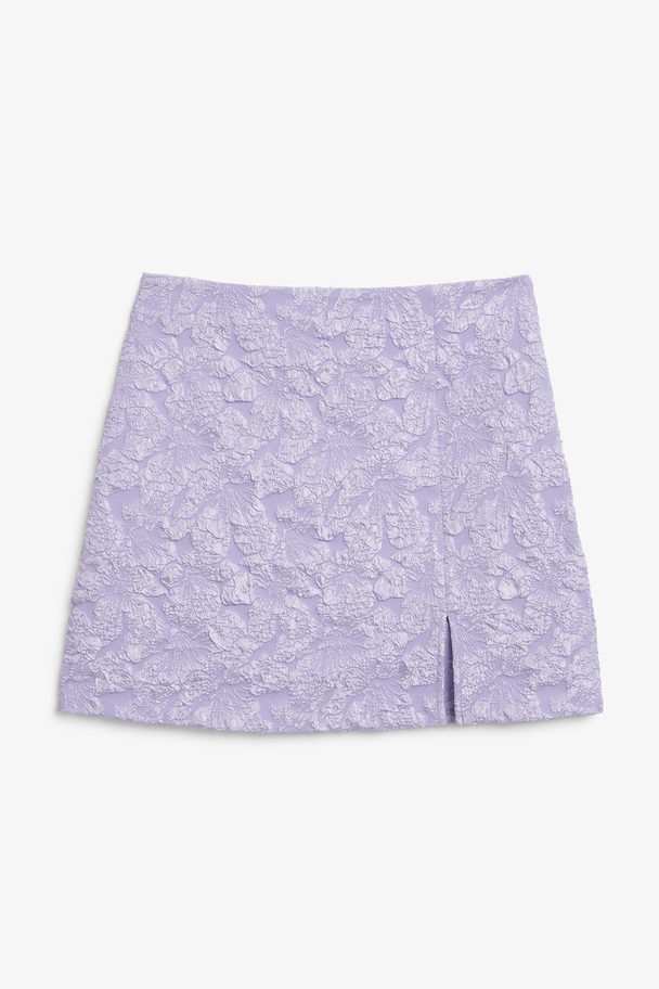Monki Short Purple Textured Skirt Light Purple