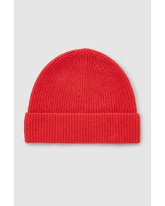 Oversized Cashmere Beanie Red