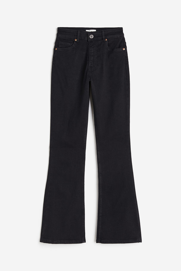 H&M Flared High Jeans Zwart