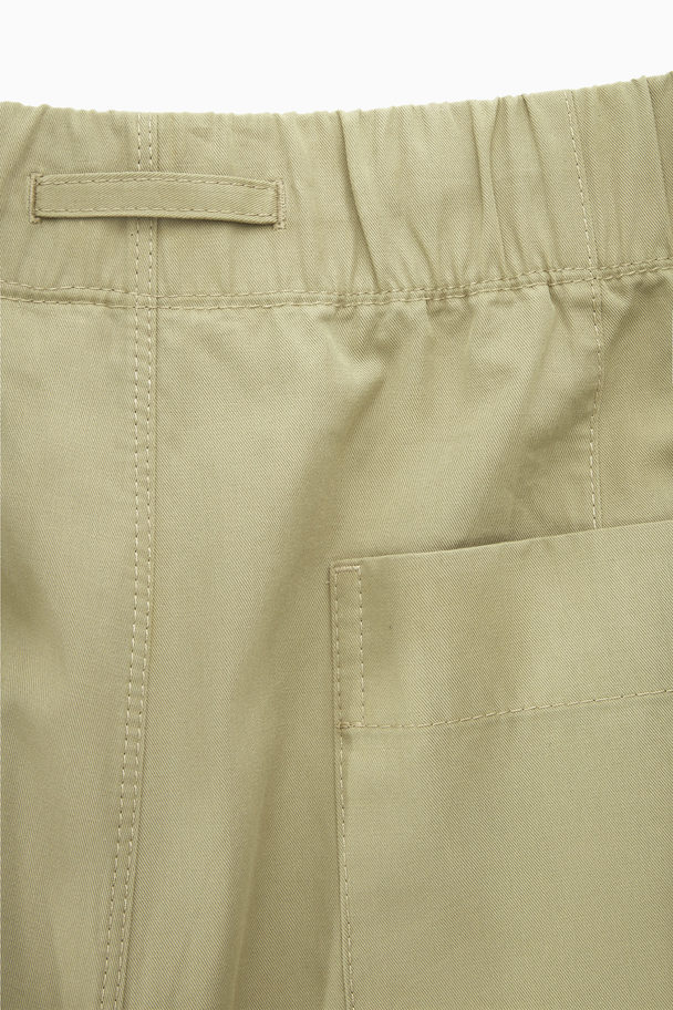 COS Wide-leg Drawstring Trousers Beige