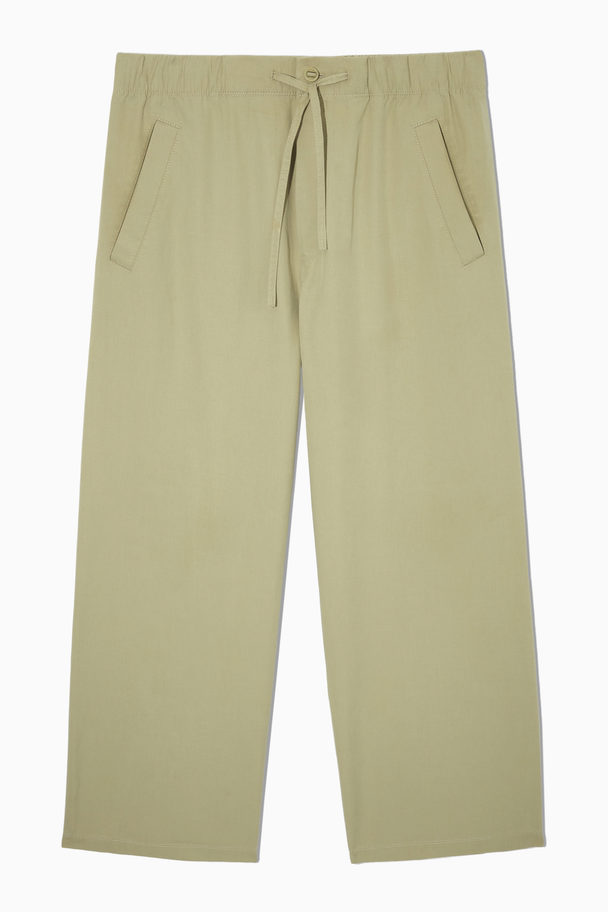 COS Wide-leg Drawstring Trousers Beige