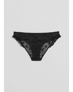 Frilled Briefs Black