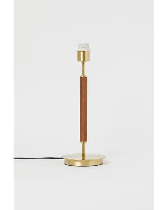H&M HOME Metal And Wood Lamp Base Brown/gold-coloured