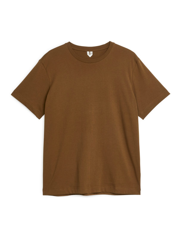 ARKET Midweight T-shirt Brown