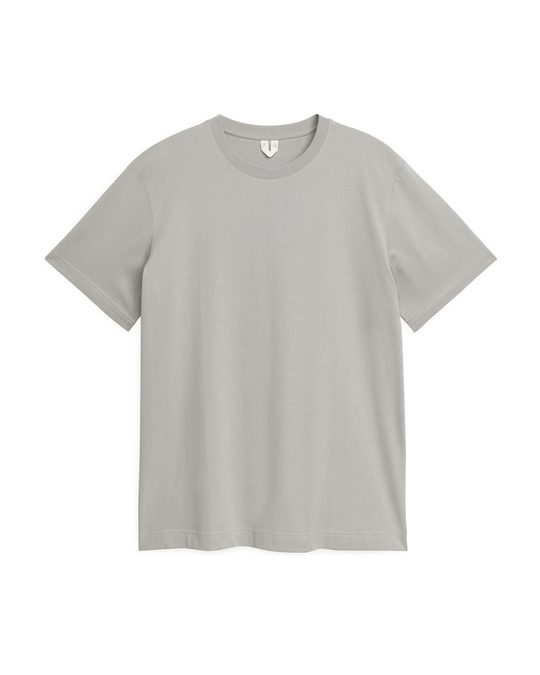 Arket Midweight T-shirt Light Grey