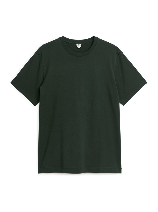 ARKET T-skjorte I Mellomvekt Mørkegrønn