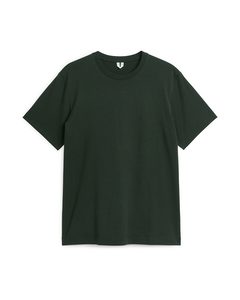 Mellemvægts-t-shirt Mørkegrøn