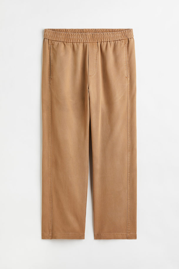 H&M Loose Fit Lyocell Joggers Beige