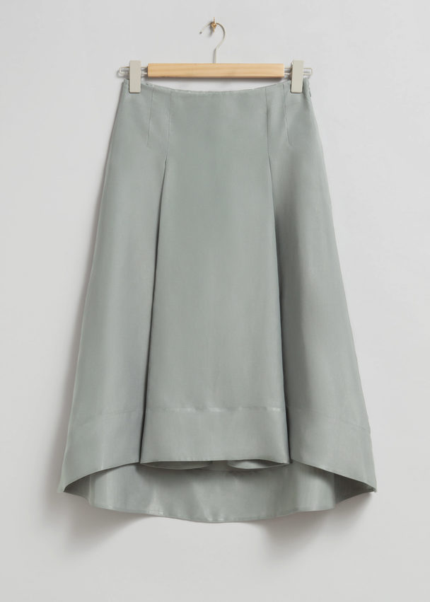 & Other Stories Pleated Skirt Grey