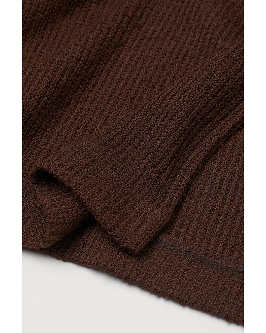 H&M Knitted Trousers Dark Brown