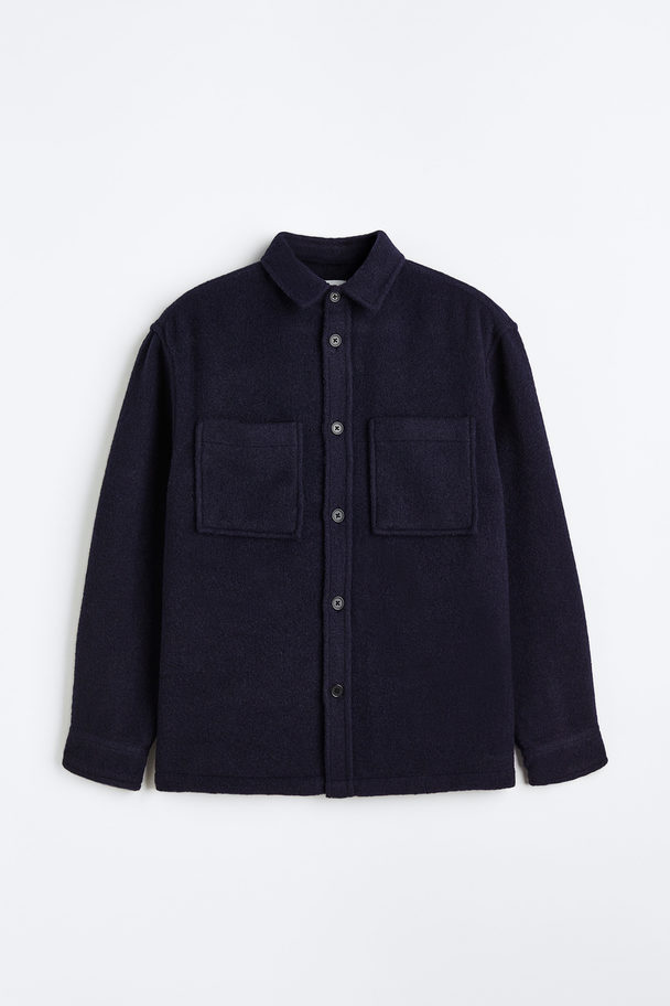 H&M Overshirt Relaxed Fit Dunkelblau