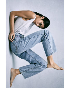 Wide Ultra High Jeans Helles Denimblau