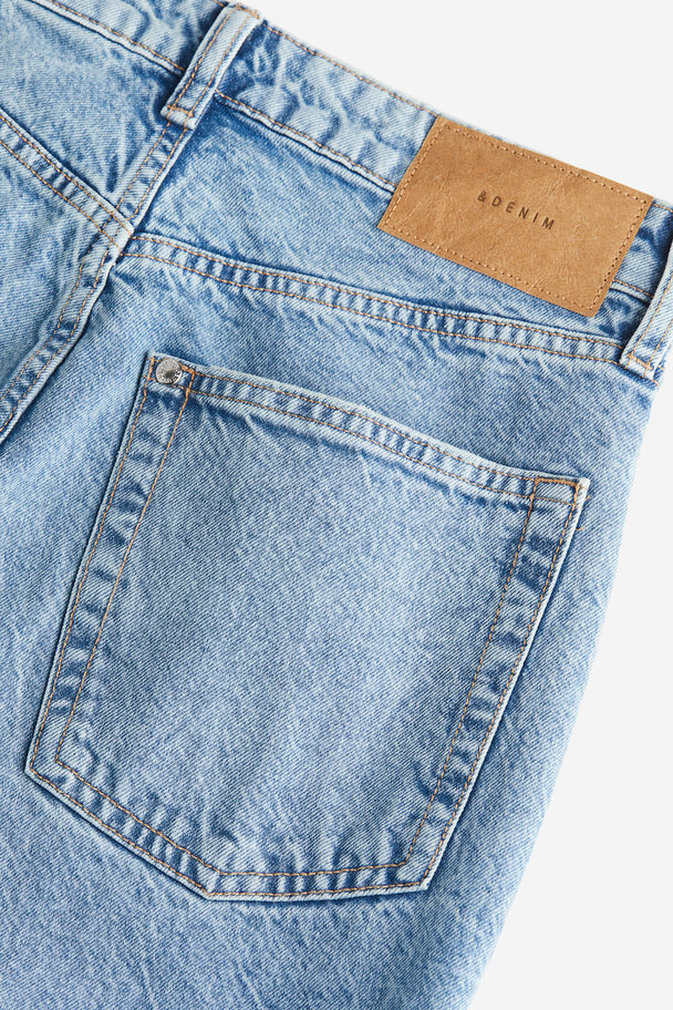 H&M Wide Ultra High Jeans Helles Denimblau