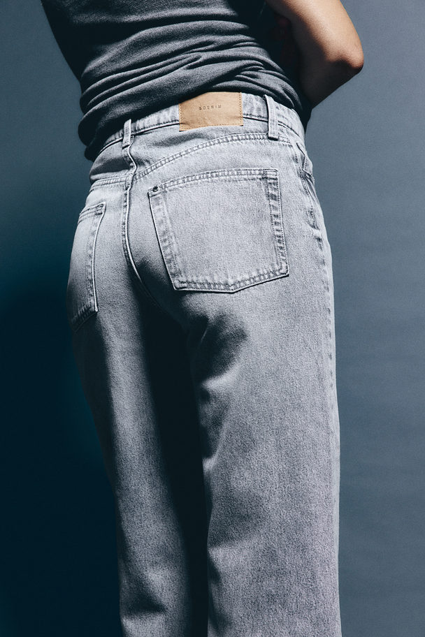 H&M Wide Ultra High Jeans Grau