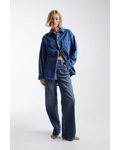 Wide Ultra High Jeans Denimblau