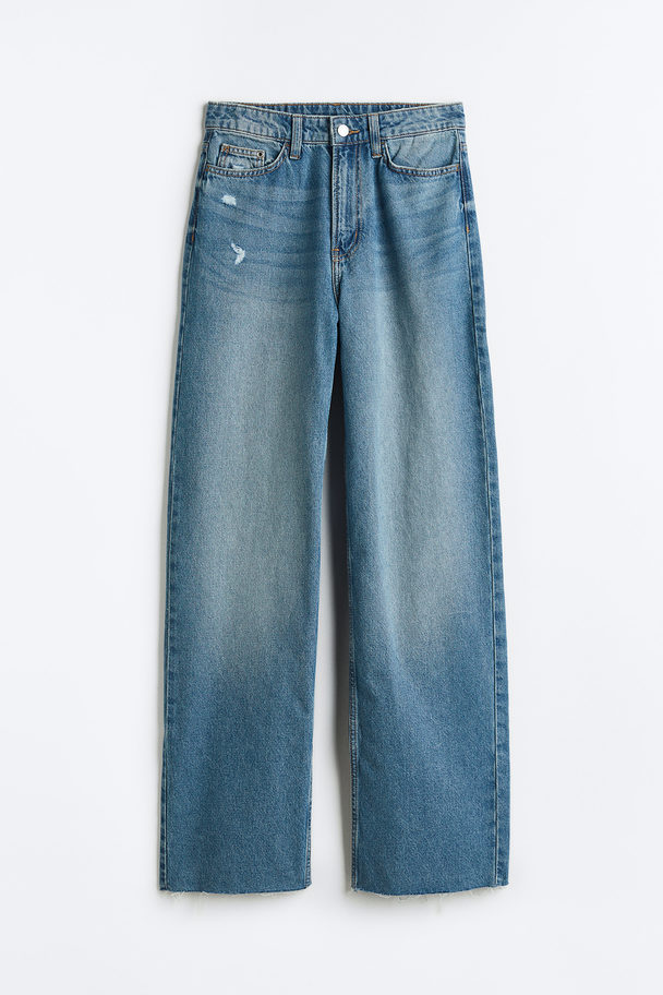 H&M Wide Ultra High Jeans Blau