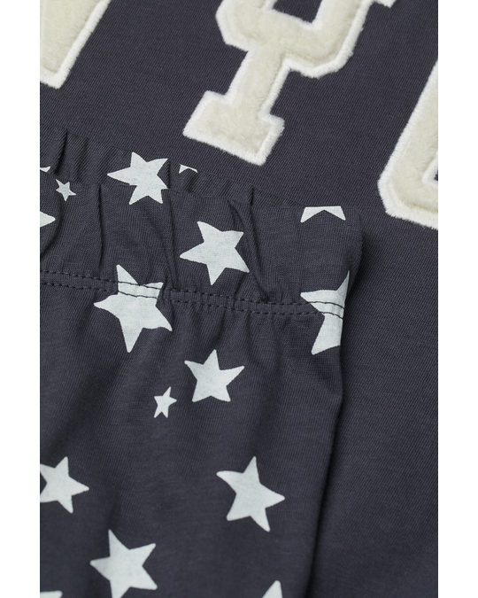 H&M Pyjamas Dark Grey/stars